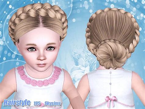 Braided Crown Rusian Hairstyle 195 By Skysims Sims 3 Hairs