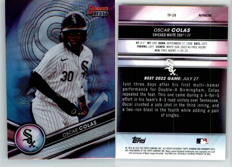 Oscar Colas Bowmans Best Top Prospects Refractor Tp White Sox