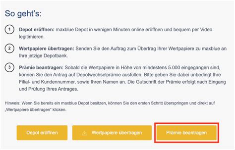 Maxblue Depot Bertrag Anleitung Pr Mie