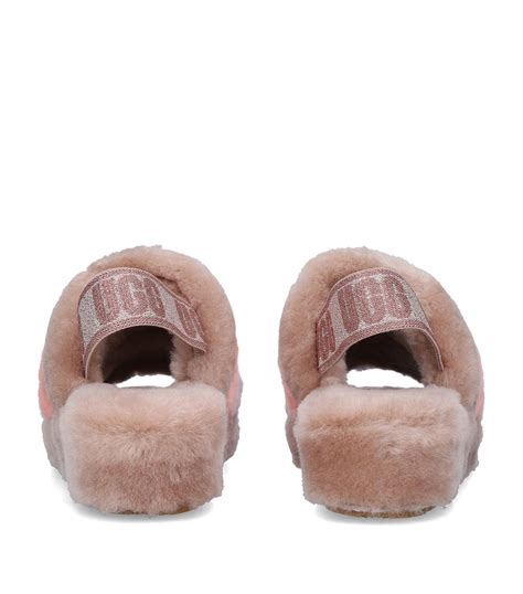 Ugg Beige Fluff Yeah Slides Harrods Uk
