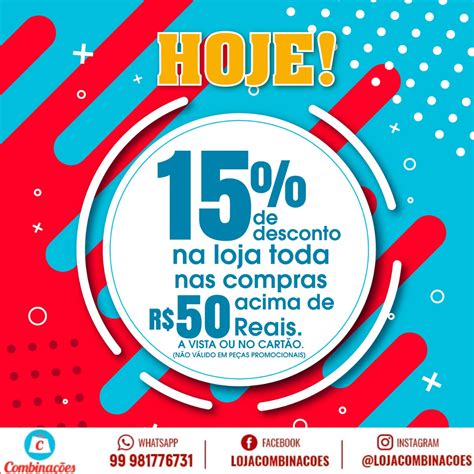 Hoje De Desconto Nas Compras Acima De R A Vista Ou No Cart O