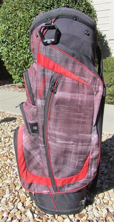 Ogio Plaid Shredder Golf Cart Carry Bag 15 Way Uniter Club Management