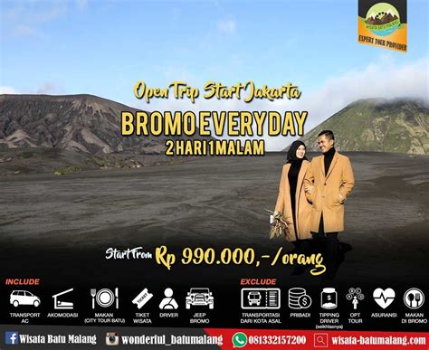 Open Trip Bromo Dari Jakarta Terbaru Paket Wisata Batu Malang Bromo