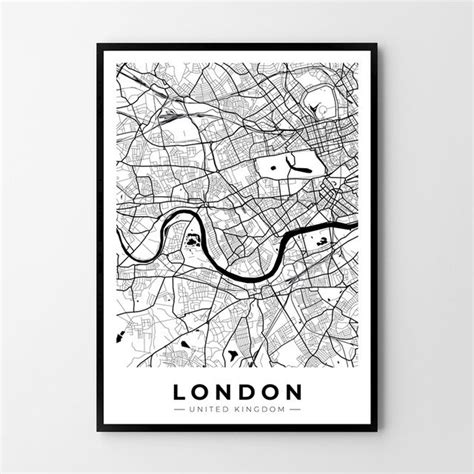 Plakat Hog Studio Londyn Mapa A X Cm Hog Studio Sklep