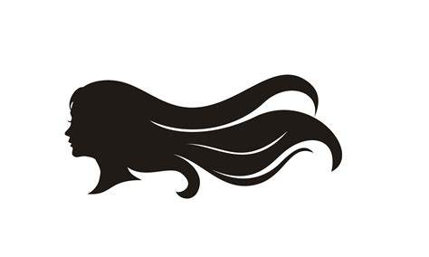 Beauty Girl Woman Long Hair Silhouette Graphic By Enola D Creative