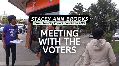 Door Knocking Meeting Voters With Stacey Ann Brooks Brampton City Council Candidate 2022 Wards