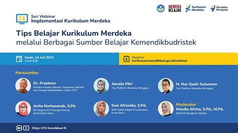 Seri Webinar IKM 24 Tips Belajar Kurikulum Merdeka Melalui Berbagai