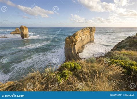 The Razorback At Loch Ard Gorge Great Ocean Road Australia Stock