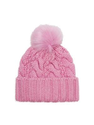 Ugg Cable Knit Faux Fur Pom Pom Toque Thebay