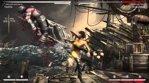 Mortal Kombat X Tanya Dragon Naginata 41 Midscreen Combo Youtube