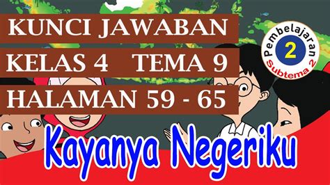 Kunci Jawaban Kelas Tema Subtema Pembelajaran Halaman