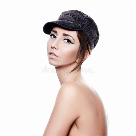 Naked Girl In Cap Beauty Woman Stock Image Image Of Glamour Care 116699883