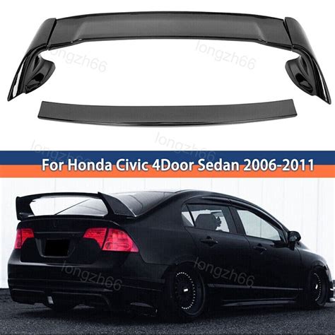 For Honda Civic Sedan D Fd Mugen Style Black Rear Trunk