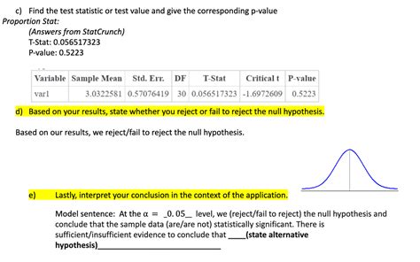 Answered C Find The Test Statistic Or Test Bartleby