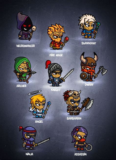 Cartoon Rpg Characters 1 Game Character Design 2d Game Art
