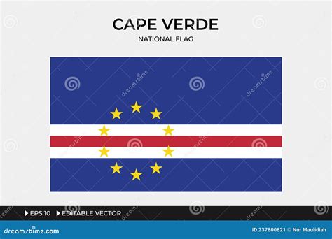 Cape Verde National Flag Illustration Stock Vector Illustration Of