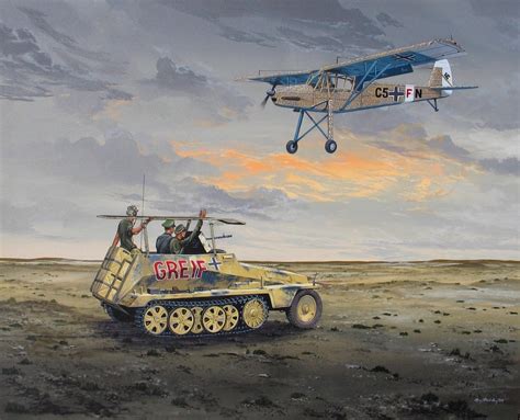 Original Rommel Afrika Korp Halftrack Painting