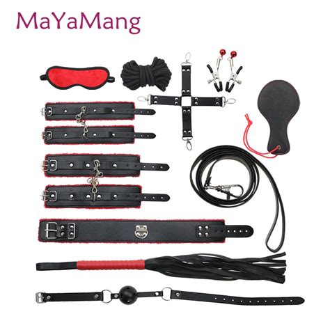 Newest 10pcs Set Top Grade Bondages Sex Bondage Restraint Adults Toy