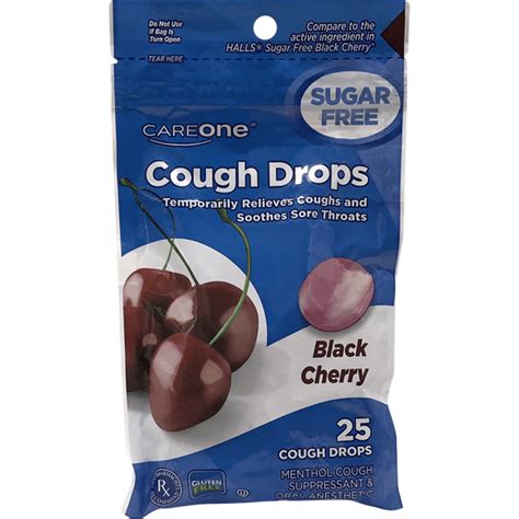 CareOne Cough Drops, Sugar Free, Black Cherry Flavor (25 each) - Instacart