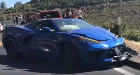 First Crash Involving A Chevrolet Corvette Stingray Carscoops