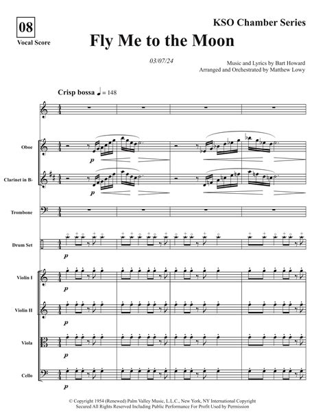 Fly Me To The Moon In Other Words Arr Matthew Lowy Sheet Music