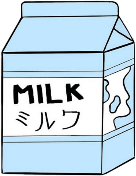 Aesthetic Milk Carton Drawing Clipart Box Container Png Milk Drawing