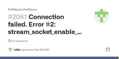 Connection Failed Error Stream Socket Enable Crypto Ssl