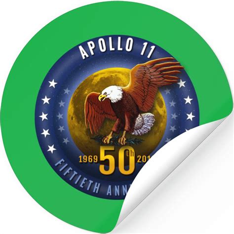 Apollo 11 50th Anniversary Starfield Moon Eagle Stickers Sold By