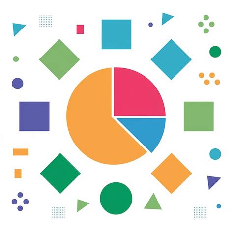 A Vibrant And Colorful Pie Chart Divided Into Three Segments Premium