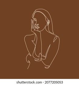 Linear Drawing Naked Female Body One Stock Vector Royalty Free 2081629309 Shutterstock