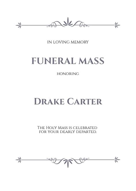 Funeral Mass Card Templates in Word - FREE Download | Template.net