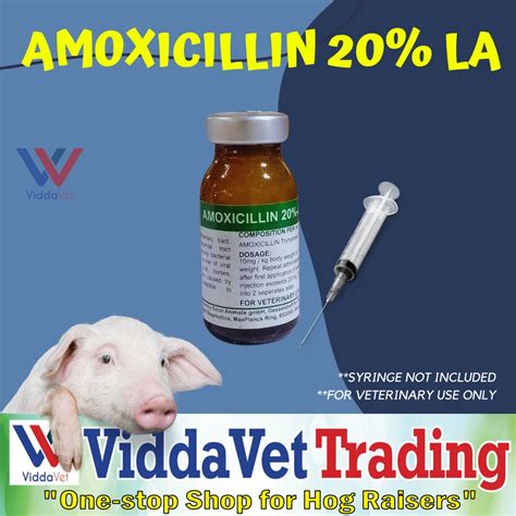 Amoxicillin 20percent La Animal Inj Solution Livestock Viddavet 10ml