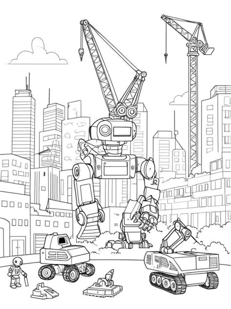 20 Gratis Leuke Robot Kleurplaat