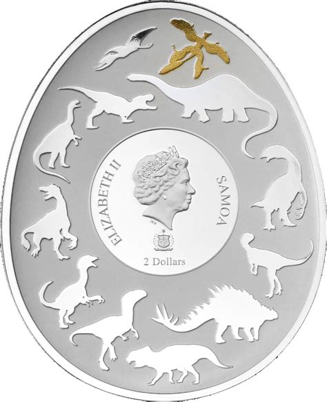 Samoa 2 Dollar Dinosaurier In Asien Microraptor Gui 2022 Silber PP