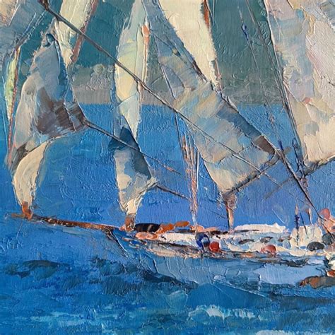 White Sailboat. Original oil painting hand painted by me. : r/awesome