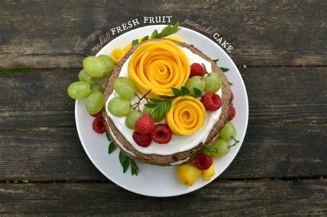 Naked Fresh Fruit Pancake Cake