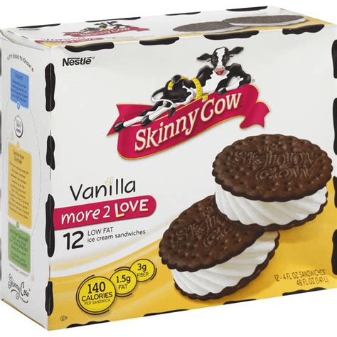 Skinny Cow Skinny Cow Ice Cream Sandwiches, Low Fat, Vanilla | Ice ...