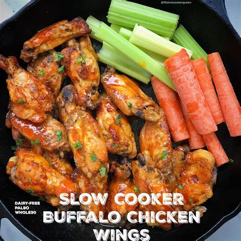 Slow Cooker Buffalo Chicken Wings Fit Slow Cooker Queen