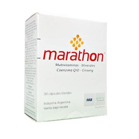 Marathon Capsulas X 30 Vitamina Minerales Q10 Ginseng Teva Suplemento