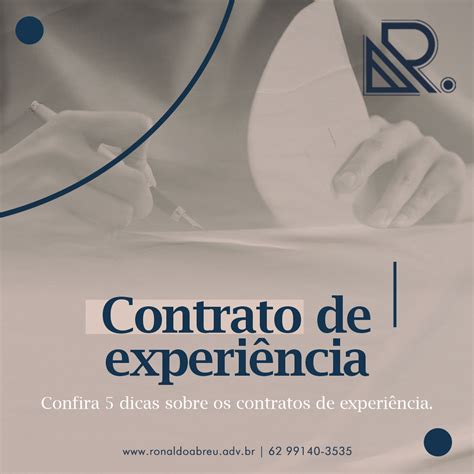 Com Relação Ao Contrato De Experiência é Correto Afirmar Que