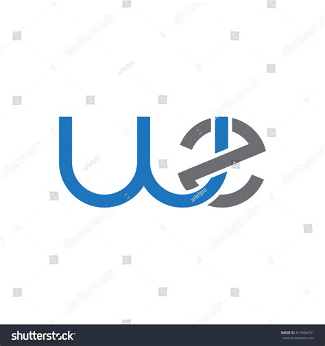 Initial Letters Wz Round Overlapping Lowercase Stock Vector Royalty