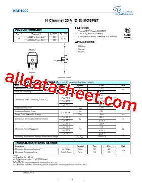 Vbe Datasheet Pdf Vbsemi Electronics Co Ltd