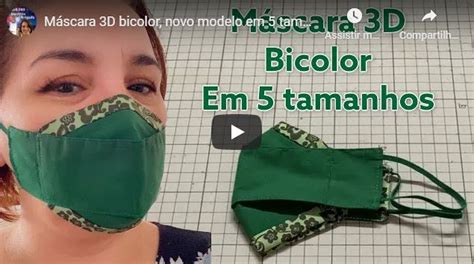 3d Bicolor Aprenda Agora Nesta Vídeo Aula Como Fazer Mascara De Proteção Bicolor Feltro E