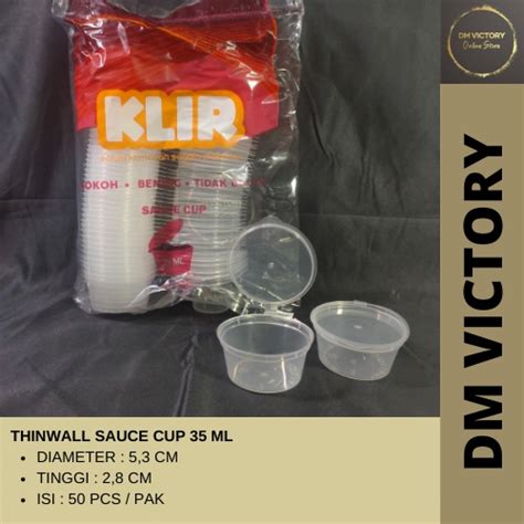 Jual Thinwall Klir Sauce Cup Ml Anti Pecah Isi Pcs Shopee