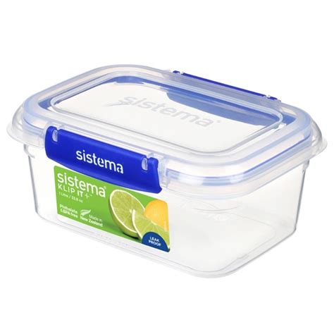 Sistema Klip It Plus Rectangle Container 1Ltr FY878 Nisbets