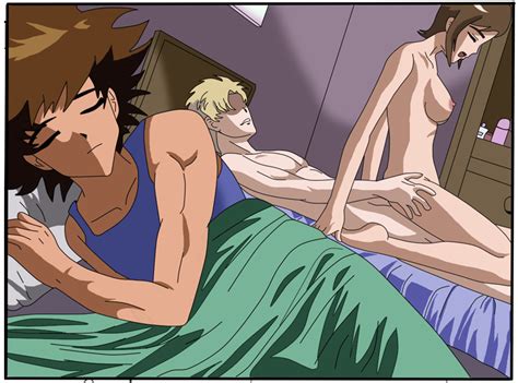 Rule 34 2boys Bed Blonde Hair Brown Hair Cowgirl Position Digimon Female Hidden Kamiya Hikari