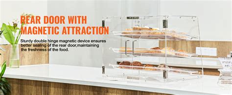 VEVOR Présentoir à Pâtisserie à 3 Niveaux Vitrine de Boulangerie