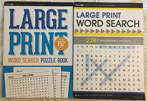 Lot Of 2 Bendon Giant Large Print Word Search Word Finds Jumbo Circle A