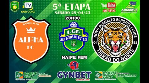 LIGA GOIÁS DE FUTSAL GYNBET ALPHA BARRO ALTO X NOVO PLANALTO EC