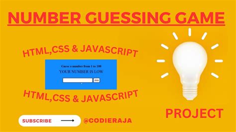 How To Make Number Guessing Game Using Html Css Javascript Html Css